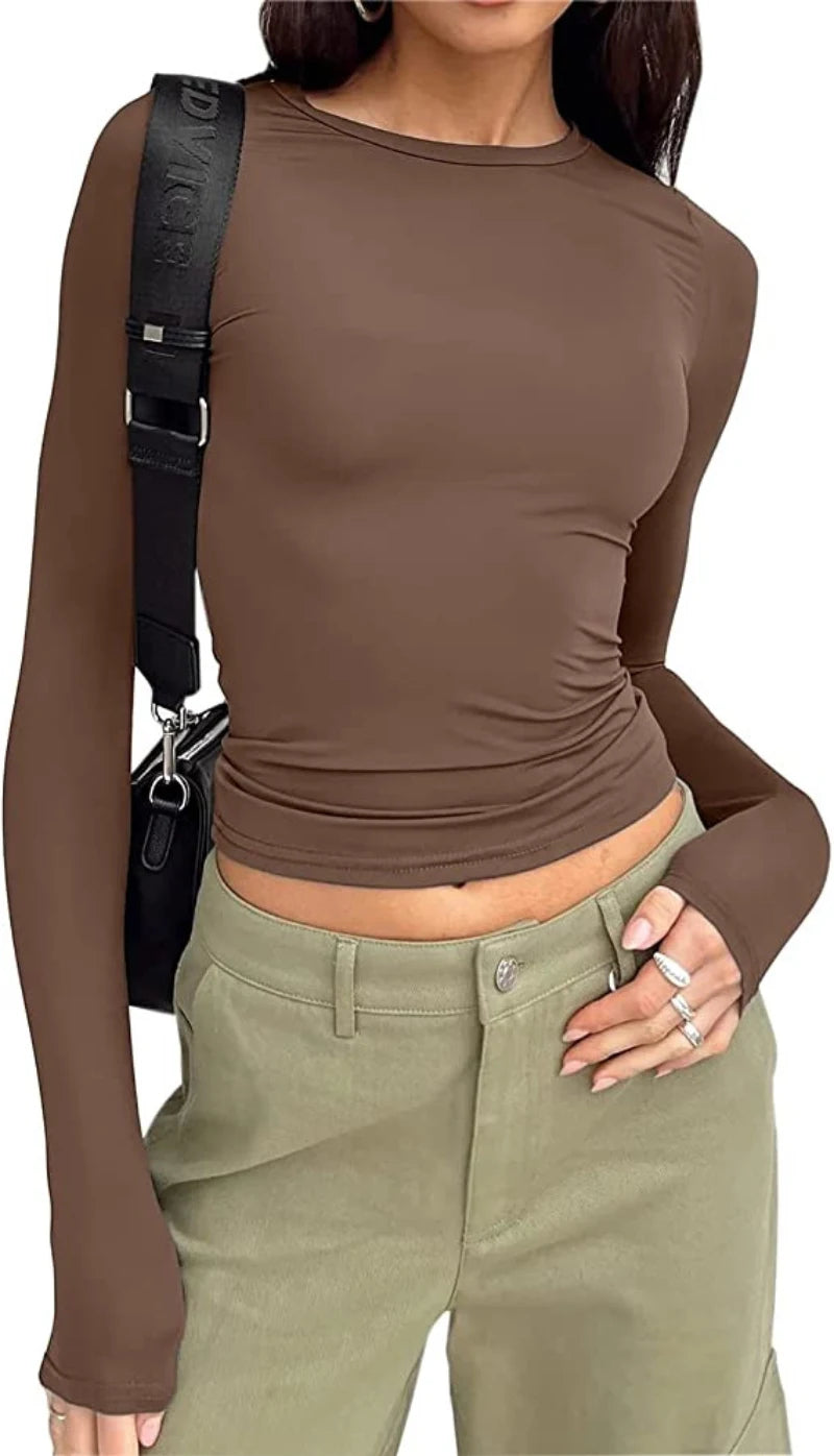 Slim Fit Pullover Women's Basic T-Shirt Clothes Street Wear