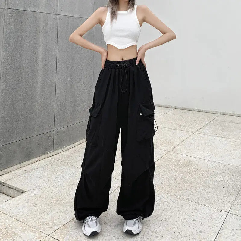 Pants Drawstring Wide Leg Baggy