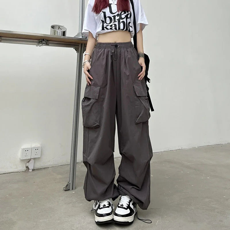 Pants Drawstring Wide Leg Baggy