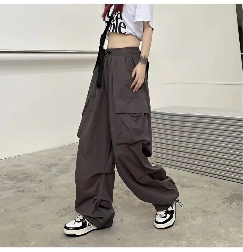 Pants Drawstring Wide Leg Baggy