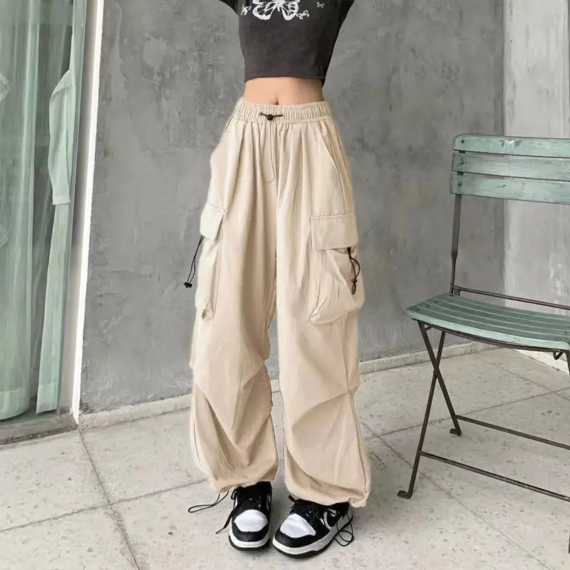 Pants Drawstring Wide Leg Baggy