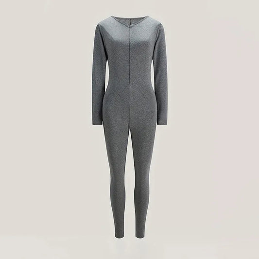 Jumpsuits Women Autumn New Solid Long Sleeve Bodycon