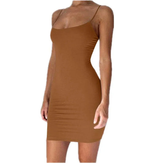 Summer Spaghetti Strap Mini Dress 