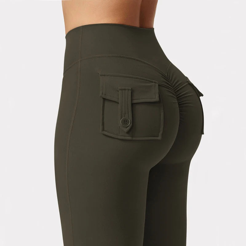 Yoga Leggings Naked Feeling Compression Fitness Workwear with pockets ﻿