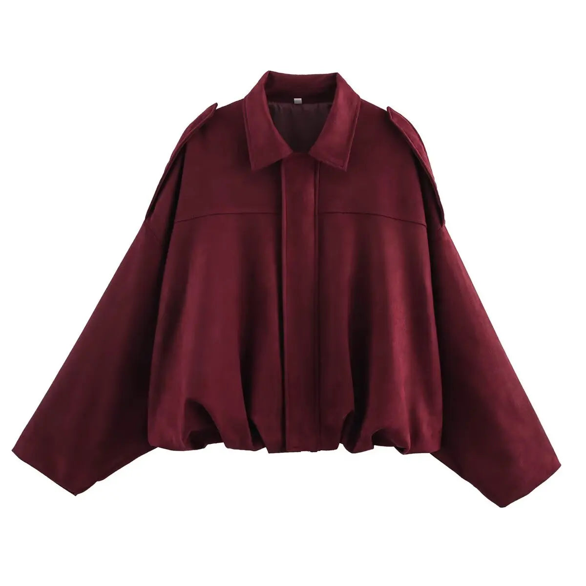 Women Suede Bomber Jacket Spring Long Sleeve
