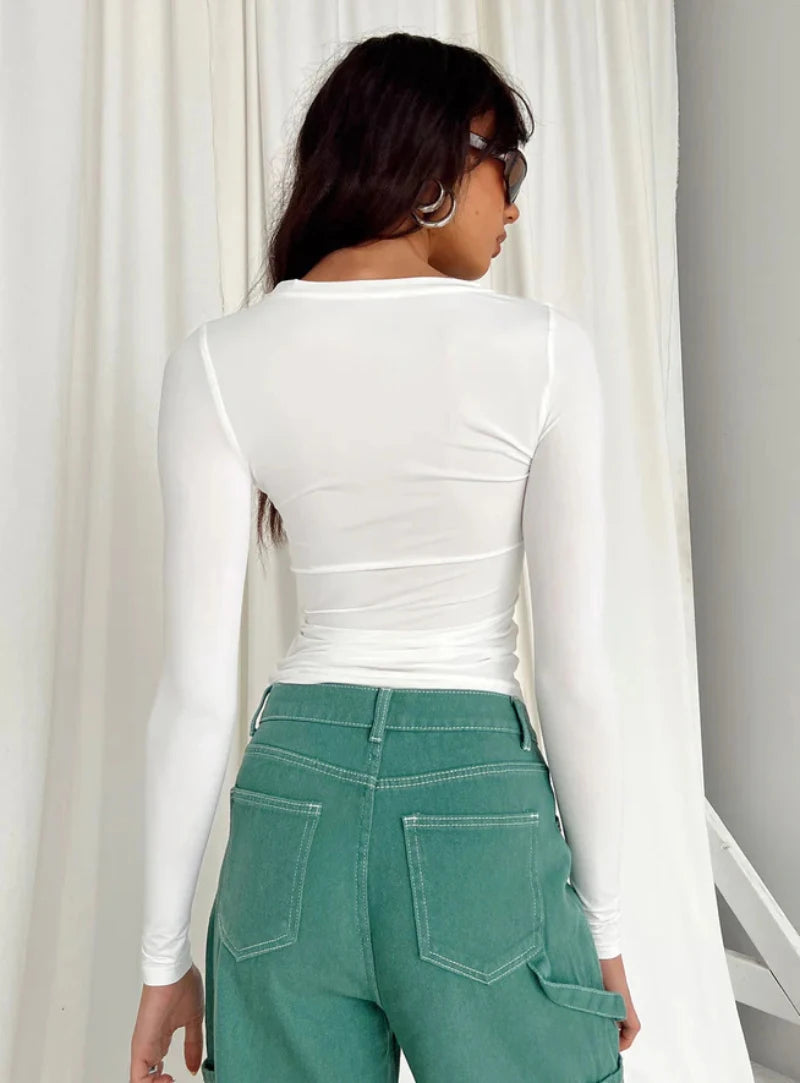 Slim Fit Pullover Women's Basic T-Shirt Clothes Street Wear