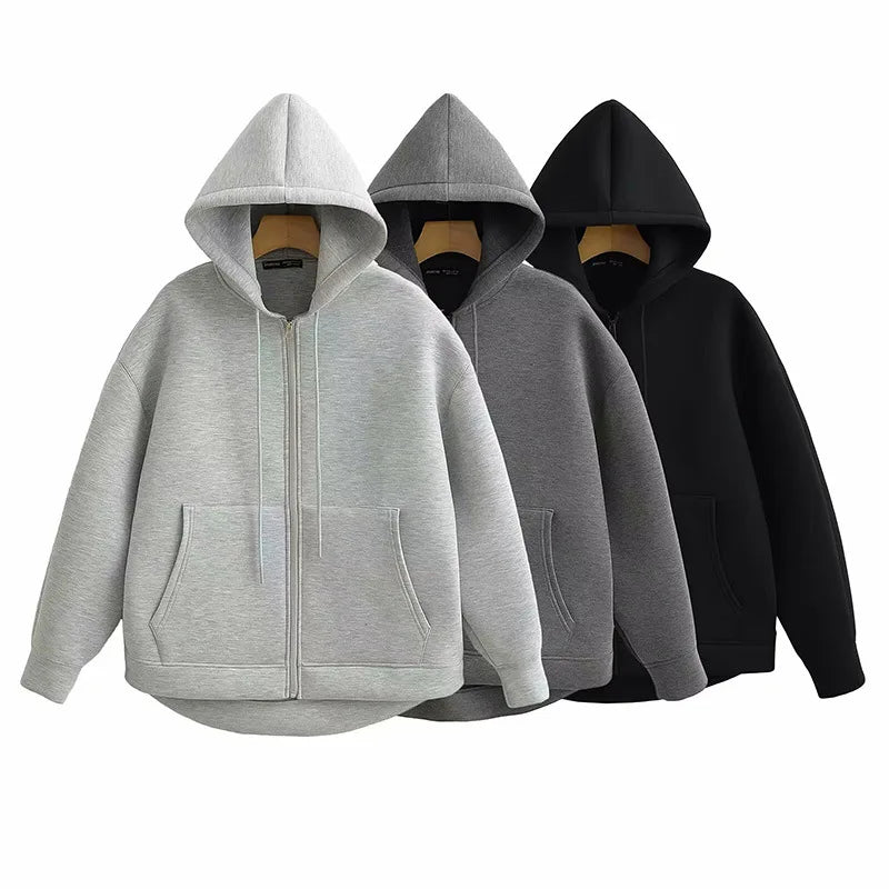 Jacket with hood long sleeve