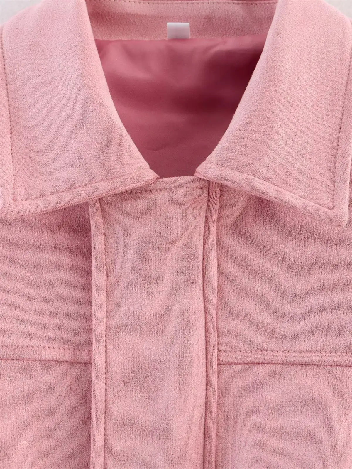 Women Suede Bomber Jacket Spring Long Sleeve