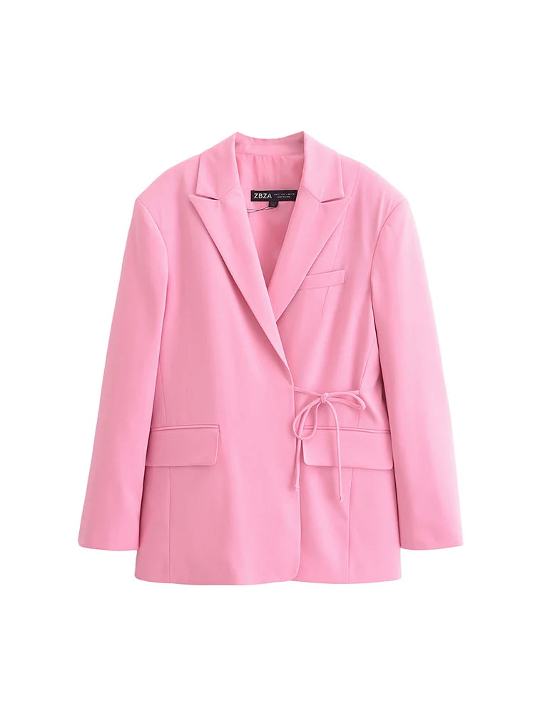 Women Summer Pant Suits Casual Solid Blazers Coats and Trousers Female