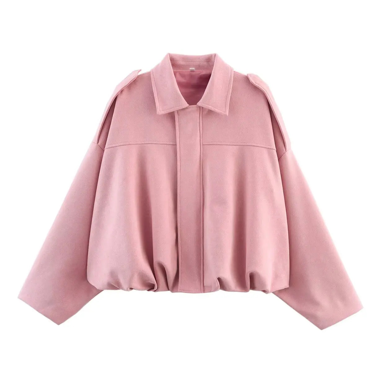 Women Suede Bomber Jacket Spring Long Sleeve